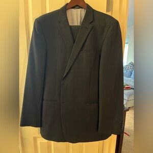 Tommy Hilfiger - Pin Stripe Navy Men's Wool Suit - 46L Jacket / 36x32 pant